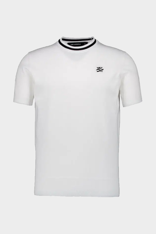 ΠΛΕΚΤΗ ΜΠΛΟΥΖΑ KARL LAGERFELD - 10 ΛΕΥΚΟ